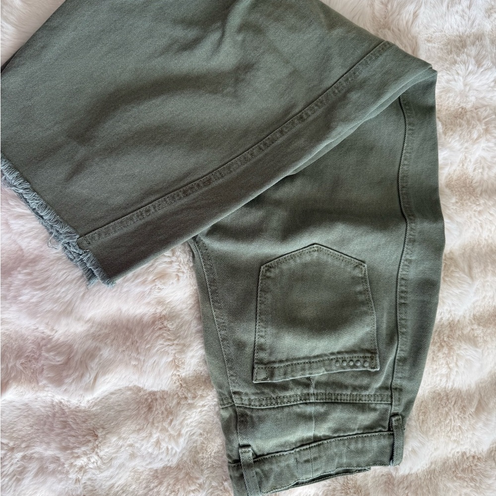 Blank NYC Cropped Olive Jeans